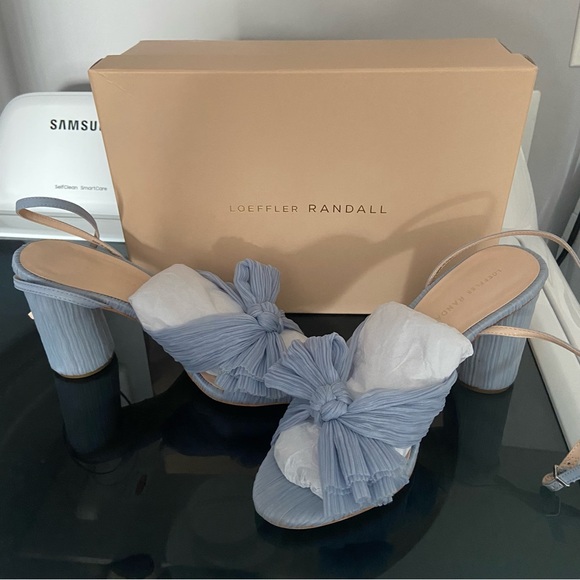 Loeffler Randall Shoes - Loeffler Randall - Camilla Bow heel sandal in baby blue
